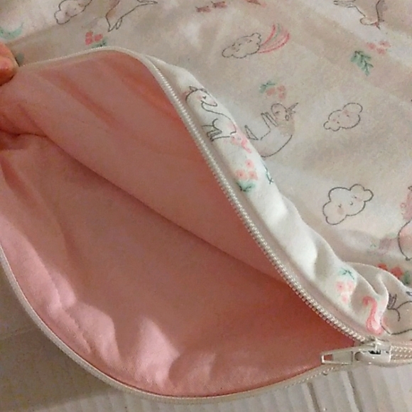 ☆NWT☆Sweet NB Girl ~EMMA'S GARDEN" Unicorn Print Winter Sleep Sack/Blanket Sleep - Picture 13 of 14